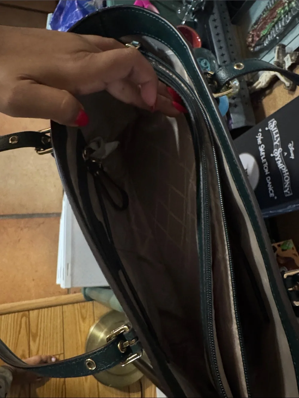 Michael Kors Emerald Saffiano Tote with Gold Hardware